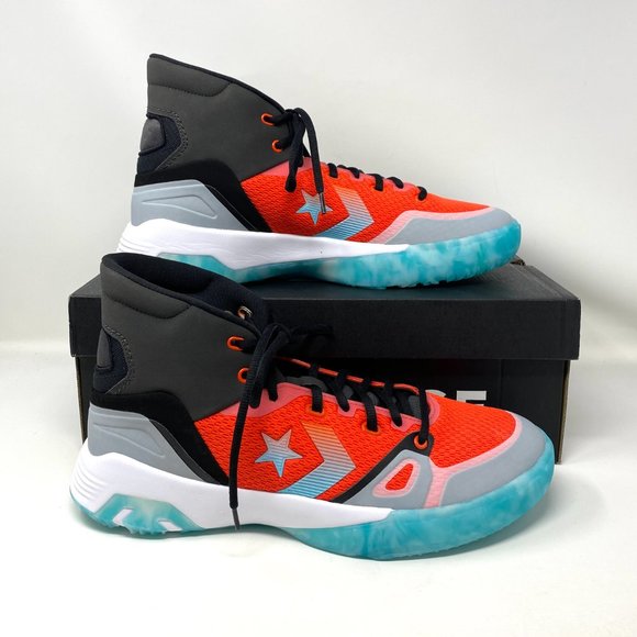 💖MEGA SALE💖Converse Men G4 Hi Storm Wind Bright Poppy Harbor Red Black   17076 - Picture 1 of 8